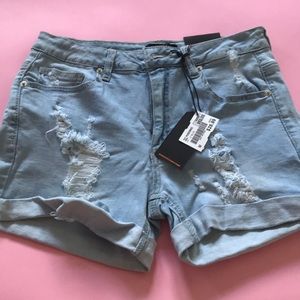 Light blue shorts